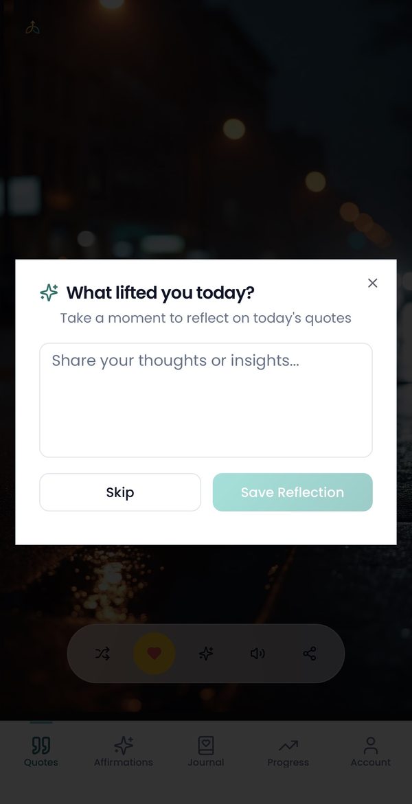 Everlift reflection prompt — write why a quote resonated